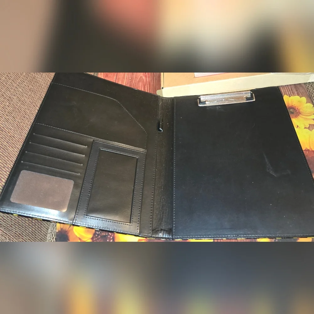 Sunflower Patterned Black Notebook - Picture 2 of 2